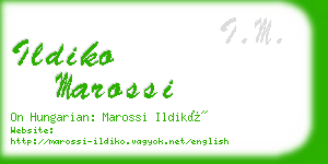 ildiko marossi business card